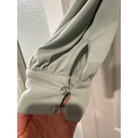 Adrianna Papell Sage Green Blouse Size Small - Picture 3 of 8